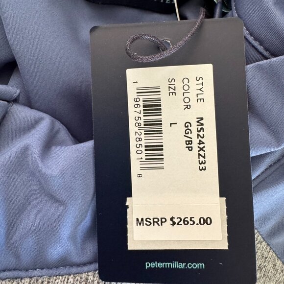 NWT!! Peter Millar Crown Crafted Cambridge Gale Gray/Blue Pearl Two-Way Zip Vest - Picture 11 of 12
